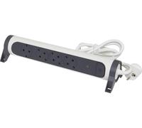 Legrand Multiprise orientable 4x prise, SPD, 1,5m de câble blanc-noir 694507