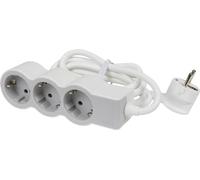 Legrand multiprise plat 3x prise, 5 mètres de câble blanc-gris 694567