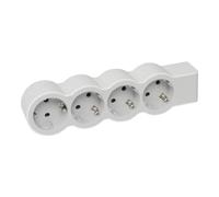 Legrand multiprise plat 4x prise, sans câble câble blanc-gris 694575