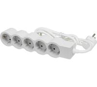 Legrand multiprise plat 5x prise, 3 mètres de câble blanc-gris 694563