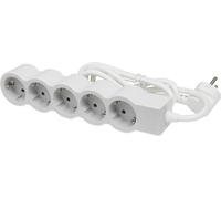 Legrand multiprise plat 5x prise, 5 mètres de câble blanc-gris 694571
