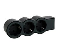 LEGRAND, Multiprise plate 3 prises sans câble - Noir/gris foncé - 694574
