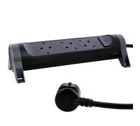 LEGRAND, Multiprise rotative, 3 prises, montage mural ou sur table, interrupteur marche/arrêt LED, câble de 1,5 m, noir/gris foncé, 694528