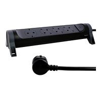 Legrand, Multiprise rotative, 4 prises, montage mural ou sur table, interrupteur marche/arrêt LED, câble de 3 m, noir/gris foncé, 694537