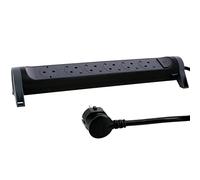 Legrand Multiprise rotative 694534 - 6 prises - montage mural/table - Interrupteur LED - 1,5m - Noir