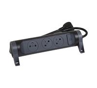 LEGRAND Multiprise FB 3x2P+T premium rotative et fixable 1.5m - Noir