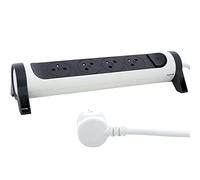 Multiprise LEGRAND - FB 4x2P+T prenium rotative et fixable - Blanc/noir