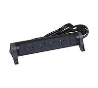 LEGRAND - Multiprise Rotative Avec Interrupteur à Voyant LED - 4 Prises Surface avec Terre - Cordon 3m - Noir et Gris Foncé