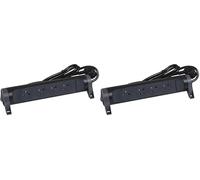 LEGRAND - Multiprise Rotative avec Interrupteur à Voyant LED - 4 Prises Surface avec Terre - Cordon 3m - Noir et Gris Foncé (Lot de 2)