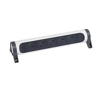 LEGRAND - Multiprise Rotative Avec Interrupteur à Voyant LED - 5 Prises Surface avec Terre - Livrée Sans Cordon/Sans Fiche - Blanc et Gris Foncé