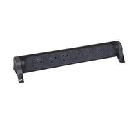 LEGRAND - Multiprise Rotative Avec Interrupteur à Voyant LED - 6 Prises Surface avec Terre - Livrée Sans Cordon/Sans Fiche - Noir et Gris Foncé