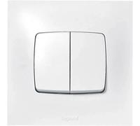 Double poussoir 6 A Legrand - Neptune - Blanc