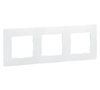 Legrand Niloé 665003 NL-Plaque pour interrupteur avec 3 entrées, Blanc