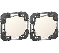 LEGRAND | Obturateur Blanc Composable, Dooxie, Permet De Couvrir Une Boîte D'Encastrement, Possibilité De Perçage Pour Sortie De Fil, Compatible Avec Plaques De Finition (Lot de 2)