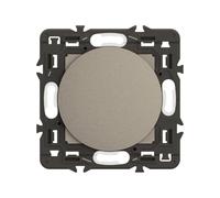 LEGRAND Obturateur composable titanium, Céliane, encastré, IP41, IK04 | Finition Titanium, plastique sans halogène, 74x74mm, encastré, IP41, sécurise l’accès aux fils, usage intérieur