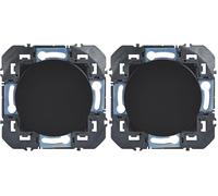 LEGRAND | Obturateur Noir Composable, Gamme Dooxie, Permet De Combler Un Emplacement Vide, Livré Avec Coque De Protection Chantier, Compatible Avec Appareillage Dooxie (Lot de 2)