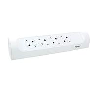 Legrand Multiprise d'angle Perfect-Fit 694503 – 4 prises, coudée 45°, ultra blanc, sans câble