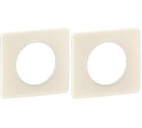 LEGRAND | Plaque 1 Poste Blanc Amande, Céliane, Finition Déco Moderne Et Élégante, Compatible Avec Mécanismes Céliane, Installation Facile Avec Système De Rattrapage (Lot de 2)