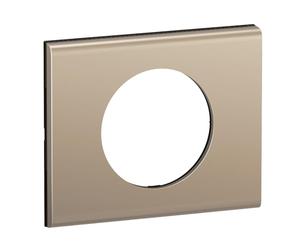 LEGRAND Plaque 1 poste, Céliane, nickel satiné, métal, gris, IP20, IK04 | 1 poste, nickel satiné, métal aluminium, montage horizontal ou vertical, à clipser, 101x83mm, intérieur, sans halogène