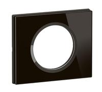 LEGRAND Plaque 1 poste, Céliane, verre onyx noir brillant, IP20 | 1 poste, verre onyx noir, finition brillante, montage encastré horizontal ou vertical, sans halogène, IP20