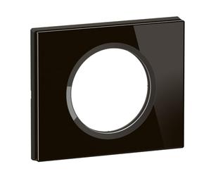LEGRAND Plaque 1 poste, Céliane, verre onyx noir brillant, IP20 | 1 poste, verre onyx noir, finition brillante, montage encastré horizontal ou vertical, sans halogène, IP20