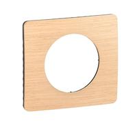 LEGRAND Plaque 1 poste hêtre, Céliane, bois mat, montage encastré, IP20 | 1 poste, hêtre véritable pefc 100%, finition mate laquée, à clipser, 90x82mm, plastique recyclé, usage intérieur