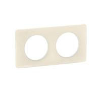 LEGRAND Plaque 2 postes blanc amande, Céliane, mat, plastique, IP20