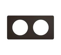 LEGRAND | Plaque 2 Postes Noir Mat, Céliane, Finition Déco Moderne, Compatible Avec Mécanismes Céliane, 90% Matière Recyclée