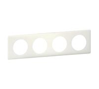 LEGRAND | Plaque 4 Postes Craie, Céliane Collection Poudré, Finition Mat Laquée, Montage Horizontal Ou Vertical, Compatible Avec Supports Universels