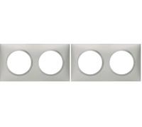 Legrand - Plaque carrée dooxie 1 poste finition dune mat avec bague dune brillante (jaune) (Lot de 2)