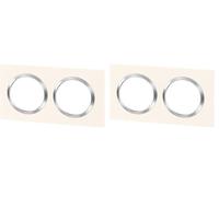 Legrand - Plaque carrée dooxie 2 postes finition blanc mat avec bague effet chrome (Lot de 2)