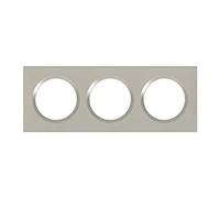 Legrand Plaque Dooxie 3 postes carrée Plume