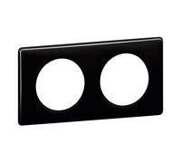 Plaque de finition Legrand C?liane noir 2 postes