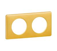 Legrand - Plaque Céliane - Métal Laiton - 2 postes