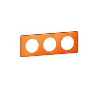 Legrand - Plaque Céliane - Métal Orange Snake - 3 postes