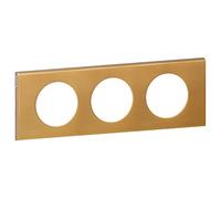 Celiane plaque 3 postes bronze dore