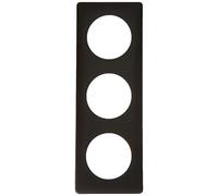 LEGRAND - Plaque Céliane - Plaque de Finition pour Prises Céliane - 3 Postes - Poudré Basalte