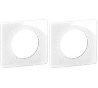 LEGRAND - Plaque Céliane - Plaque de Finition pour Prises et Interrupteurs Céliane - 1 poste - Blanc relief (Lot de 2)