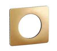 LEGRAND - Plaque Céliane - Plaque de Finition pour Prises et Interrupteurs Céliane - 1 poste - Laiton satiné