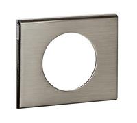 LEGRAND - Plaque Céliane - Plaque de Finition pour Prises et Interrupteurs Céliane - 1 Poste - Matière Inox Brossé