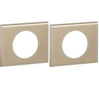 LEGRAND - Plaque Céliane - Plaque de Finition pour Prises et Interrupteurs Céliane - 1 Poste - Matière Nickel Velours (Lot de 2)