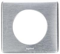 LEGRAND - Plaque Céliane - Plaque de Finition pour Prises et Interrupteurs Céliane - 1 Poste - Métal Aluminium