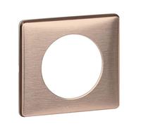 LEGRAND - Plaque Céliane - Plaque de Finition pour Prises et Interrupteurs Céliane - 1 Poste - Métal Copper