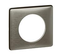 LEGRAND - Plaque Céliane - Plaque de Finition pour Prises et Interrupteurs Céliane - 1 Poste - Métal Tungstène