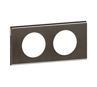 LEGRAND - Plaque Céliane - Plaque de Finition pour Prises et Interrupteurs Céliane - 2 Postes - Black Nickel