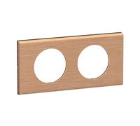 LEGRAND - Plaque Céliane - Plaque de Finition pour Prises et Interrupteurs Céliane - 2 postes - Chêne