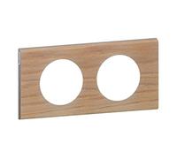 LEGRAND - Plaque Céliane - Plaque de Finition pour Prises et Interrupteurs Céliane - 2 Postes - Chêne Blanchi
