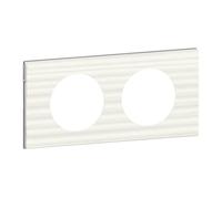 LEGRAND - Plaque Céliane - Plaque de Finition pour Prises et Interrupteurs Céliane - 2 Postes - Corian® Cannelé