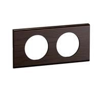 LEGRAND - Plaque Céliane - Plaque de Finition pour Prises et Interrupteurs Céliane - 2 postes - Frêne Wengué