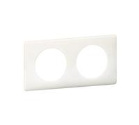 LEGRAND - Plaque Céliane - Plaque de Finition pour Prises et Interrupteurs Céliane - 2 Postes - Laqué Blanc